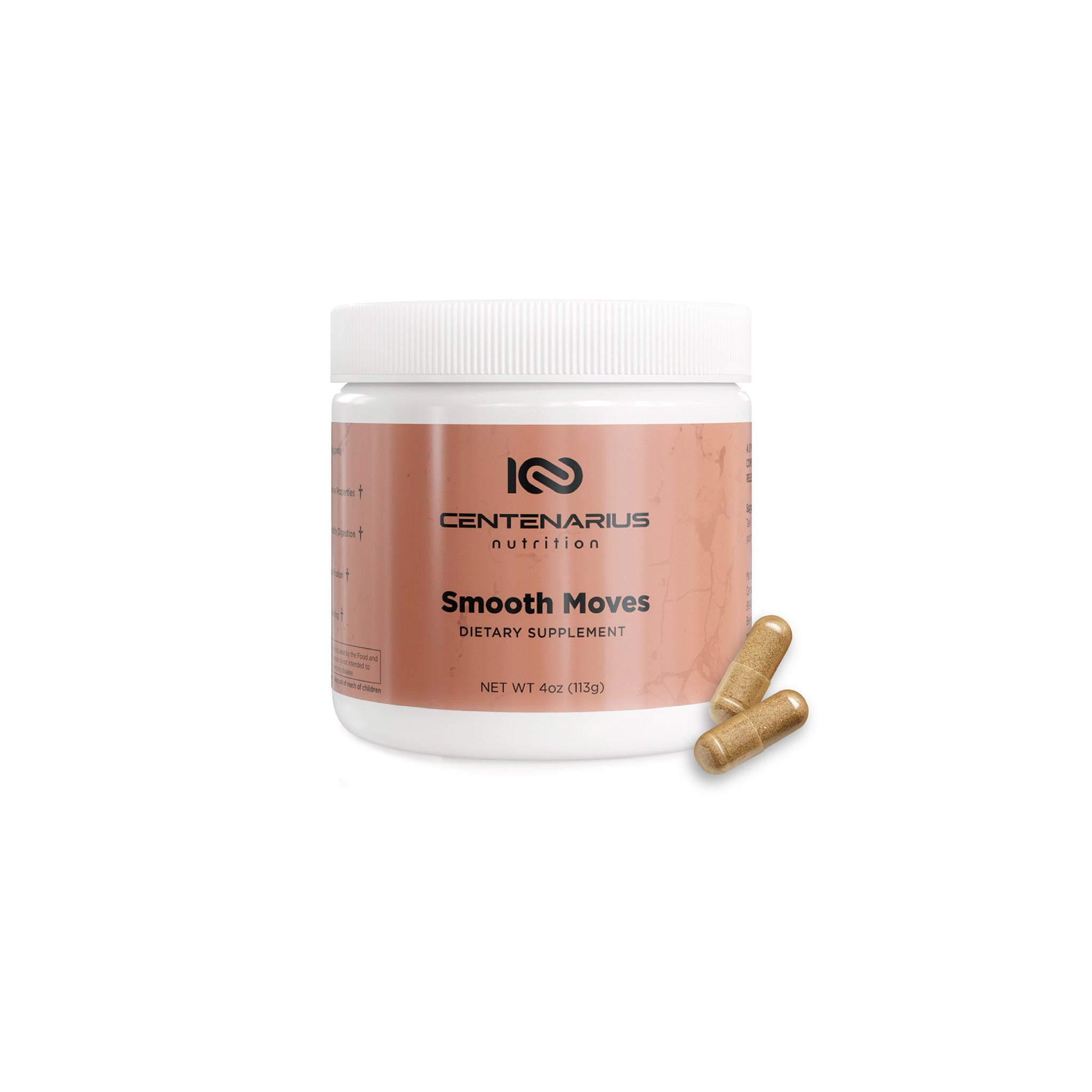 Smooth Moves natural herbal laxative cascara sagrada aloe ferox gentle overnight regularity constipation relief non habit forming 100% botanical no synthetic additives Centenarius Nutrition